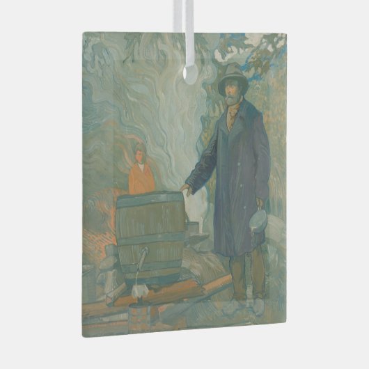 フォレストスティルムーンシナーズホワイト稲妻酒 ガラスオーナメント (正面右)