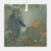 フォレストスティルムーンシナーズホワイト稲妻酒 ガラスオーナメント (裏面)