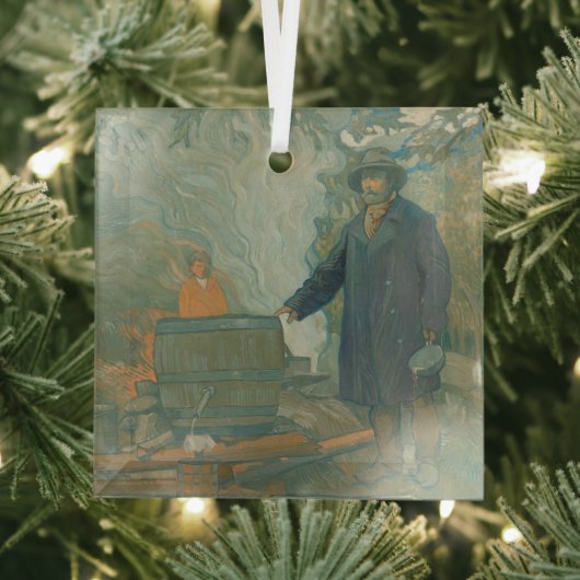 フォレストスティルムーンシナーズホワイト稲妻酒 ガラスオーナメント (インサイチュ)