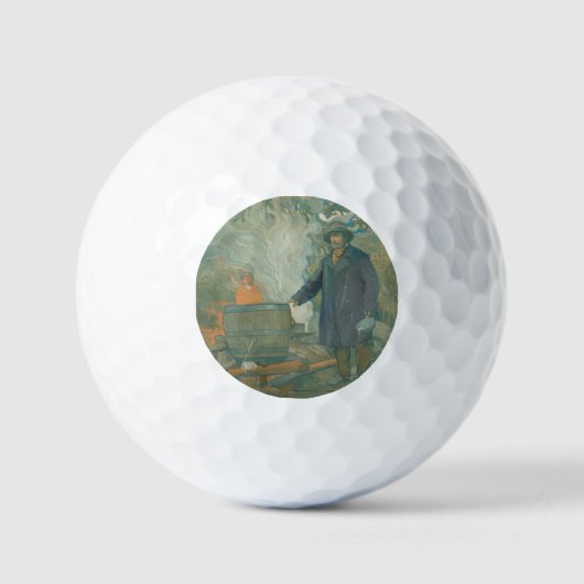 フォレストスティルムーンシナーズホワイト稲妻酒 ゴルフボール (正面)