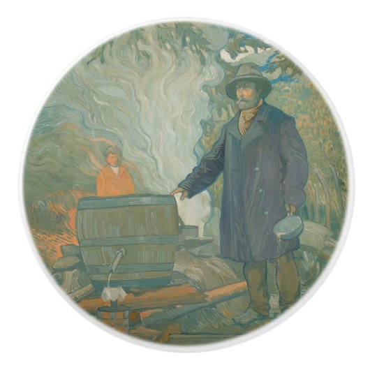 フォレストスティルムーンシナーズホワイト稲妻酒 セラミックノブ (正面)