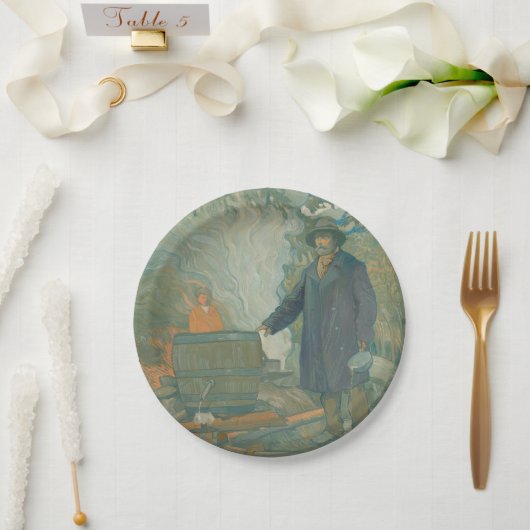 フォレストスティルムーンシナーズホワイト稲妻酒 ペーパープレート (ウェディング)