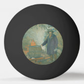 フォレストスティルムーンシナーズホワイト稲妻酒 卓球ボール (正面)