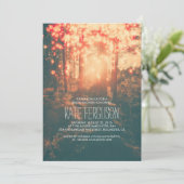 フォレストストリングライト素朴ブライダルシャワー 招待状 (スタンド正面)