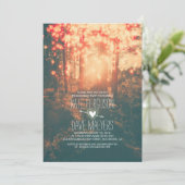 フォレストストリングライト素朴婚約パーティ 招待状 (スタンド正面)