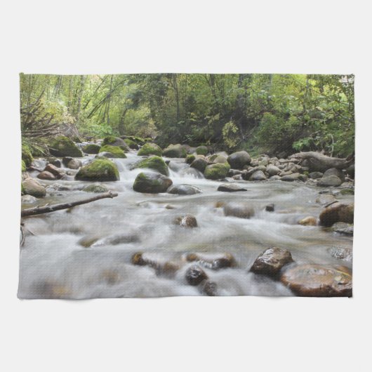 フォレストストリームハンドタオル キッチンタオル (横)