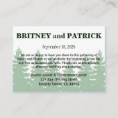 フォレストズ結婚アコモデーション – 披露宴カード エンクロージャーカード (裏面)