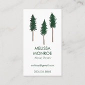 フォレストセラピーパインツリーズ自然ミニマル 名刺 (裏面)