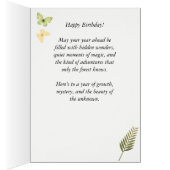 フォレストダークコテージコア誕生日カード (内側 (右))