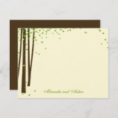 フォレストツリーサンキューカードカード-緑- ノートカード (正面/裏面)