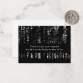 フォレストツリーシルエットサンキューカード ノートカード (正面/裏面インサイチュ)