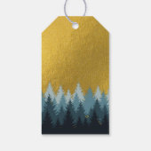 フォレストツリーズゴールデンランドスケープハッピーホリデー ギフトタグ (裏面)