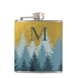 フォレストツリーズゴールデンランドスケープベビーモノグラム フラスク