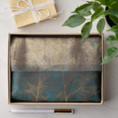 フォレストツリーズティール(緑がかった色)スカイウィンターウッドランドネガティブ 薄葉紙 (ギフト)