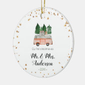 フォレストツリーズヴィンテージヴァンデルの初めてのクリスマス セラミックオーナメント (左)