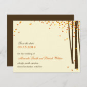 フォレストツリーセーブ・ザ・デート案内-オレンジ- セーブザデート (正面/裏面)