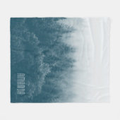 フォレストツリートップス自然プリント フリースブランケット (正面(横))