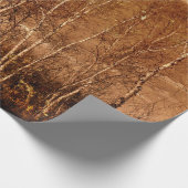 フォレストツリーヴィンテージグランジ素朴テクスチャクラウド ラッピングペーパー (角)