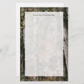 フォレストツリー迷彩柄カモフラージュ自然狩り/魚釣り 便箋 (正面/裏面)