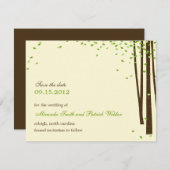 フォレストツリー・セーブ・ザ・デートのお知らせ - 緑 - セーブザデート (正面/裏面)