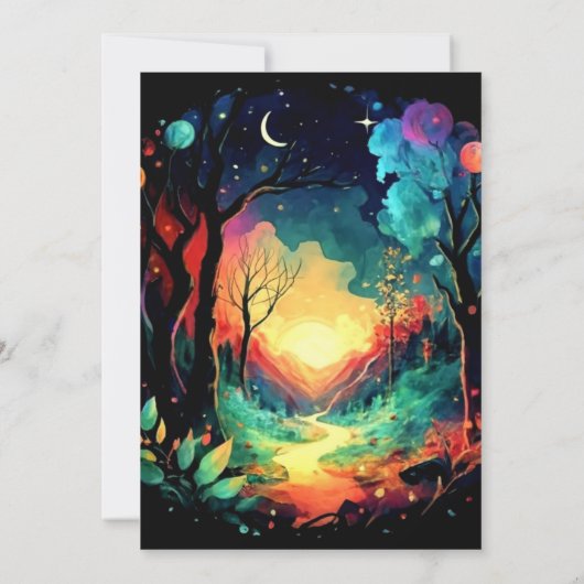 フォレストティンバーランドグローブ誕生日 招待状 (裏面)