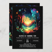 フォレストティンバーランドグローブ誕生日 招待状 (正面/裏面)