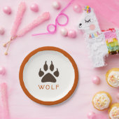 フォレストテーマバースデーパーティー紙プレート – ウルフ ペーパープレート (パーティー)