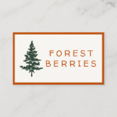 フォレストテーマパーティスナックカード – フォレストベリー プレイスカード (正面)