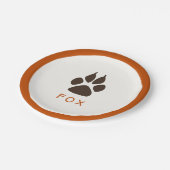 フォレストテーマ誕生日パーティー紙プレート-キツネ ペーパープレート (アングル)