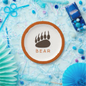 フォレストテーマ誕生日パーティー紙プレート- Bear ペーパープレート (パーティー)