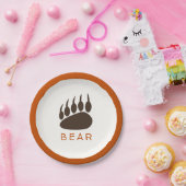 フォレストテーマ誕生日パーティー紙プレート- Bear ペーパープレート (パーティー)