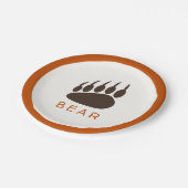 フォレストテーマ誕生日パーティー紙プレート- Bear ペーパープレート (アングル)