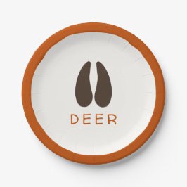 フォレストテーマ誕生日パーティー紙プレート- Deer ペーパープレート