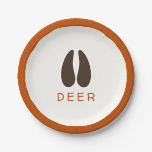 フォレストテーマ誕生日パーティー紙プレート- Deer ペーパープレート