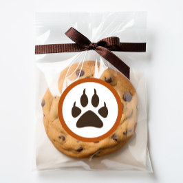 フォレストテーマ誕生日ラウンドスティッカー – ウルフ ラウンドシール