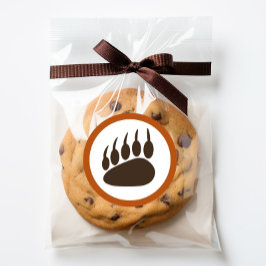 フォレストテーマ誕生日ラウンドスティッカー – ベア ラウンドシール