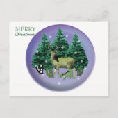 フォレストディアーアンドアニマルフレンズホリデーハガキ シーズンポストカード (正面)