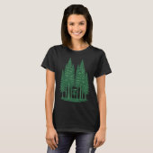 フォレストディスクゴルフスケッチ フリスビーゴルフの風景 ディスクゴルフ用 Tシャツ (正面フル)