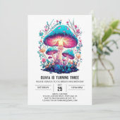 フォレストデジタかわいらしルキノコ誕生日 招待状 (スタンド正面)