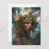 フォレストニンフ妖精ガールファンタジーアート ポストカード (正面/裏面)