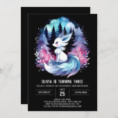 フォレストハッピーウルフ誕生日 招待状 (正面/裏面)