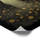 フォレストハロウィーンのゴシックフローラ幽霊 不気味 ポスター (角)