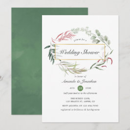 フォレストハーブジオメトリックウェディングシャワー 招待状