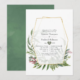 フォレストハーブジオメトリックリハーサルディナー 招待状