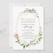 フォレストハーブジオメトリック50周年ゴールドアニバーサリー 招待状 (正面)