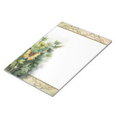 フォレストバタフライウッドランド自然をテーマにしたメモ帳 ノートパッド (アングル)