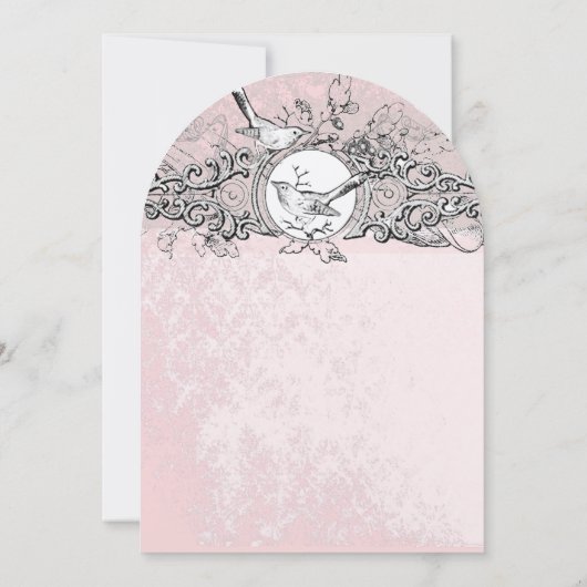 フォレストバードミュージカルウッドバラヴィンテージウェディング 招待状 (裏面)