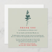 フォレストパインインディグリーンレッドボー素朴ホ感謝していユー 招待状 (正面/裏面)