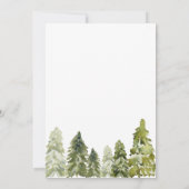 フォレストパインツリーズウィンターオネダーランド誕生日 招待状 (裏面)