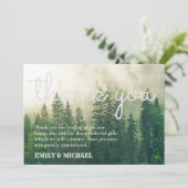 フォレストパインツリーズサンキューカード素朴クラフト サンキューカード (スタンド正面)